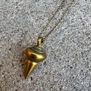Julie Nolan Brass Pendulum Necklace